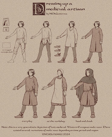 Dressing up a medieval artisan